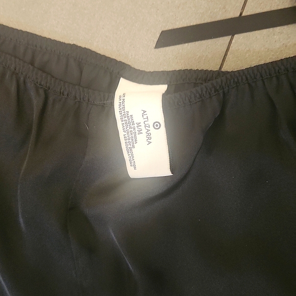 NWT Altuzarra x Target Black Satin Sleep Set - shorts, sleep mask, bag - Picture 6 of 9